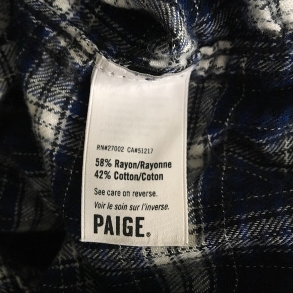 Paige blue flannel button down xs - Picture 5 of 6